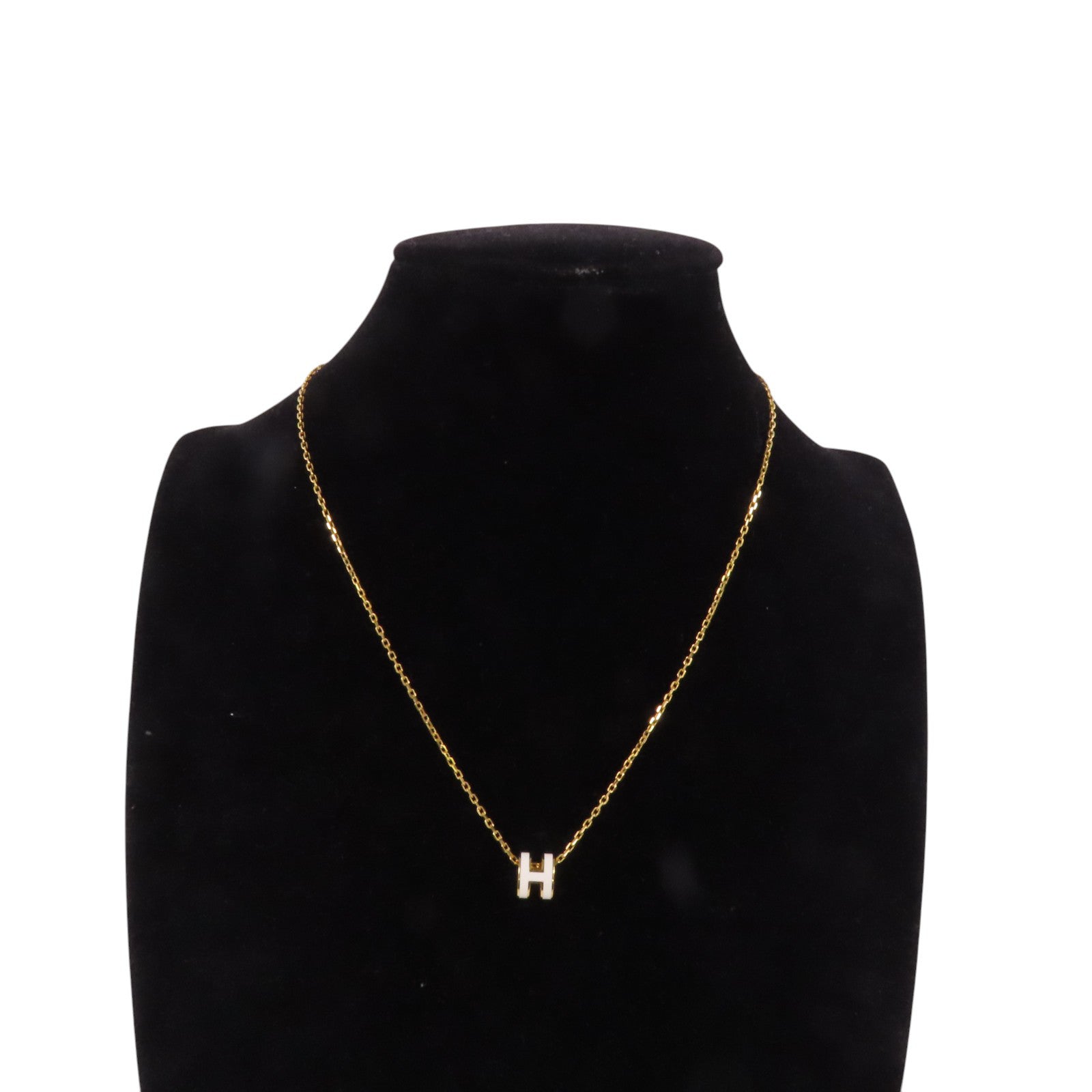 HERMES 金屬/琺瑯Pop H Necklace金扣項鏈