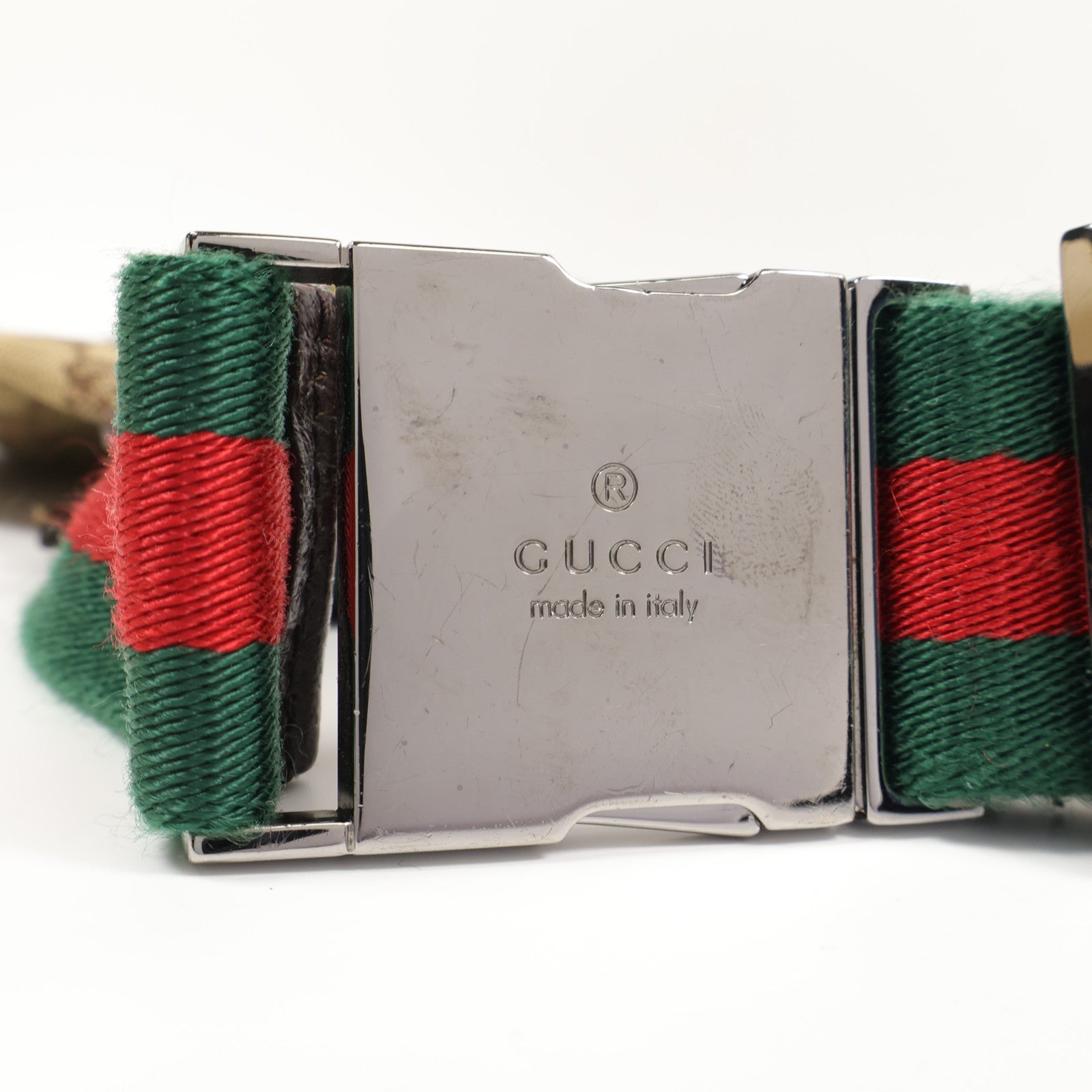 GUCCI 帆布Waits Bag銀扣腰包