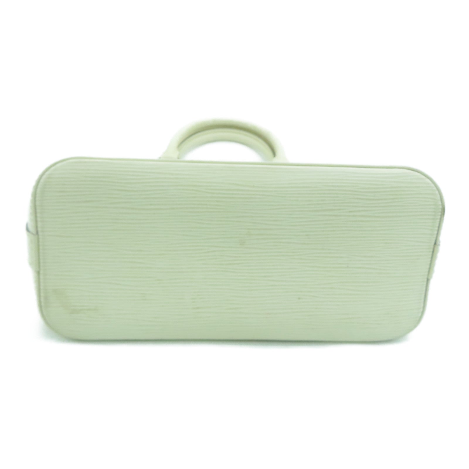 LOUIS VUITTON Epi Lockit Vertical Silver Buckle Handle Bag White