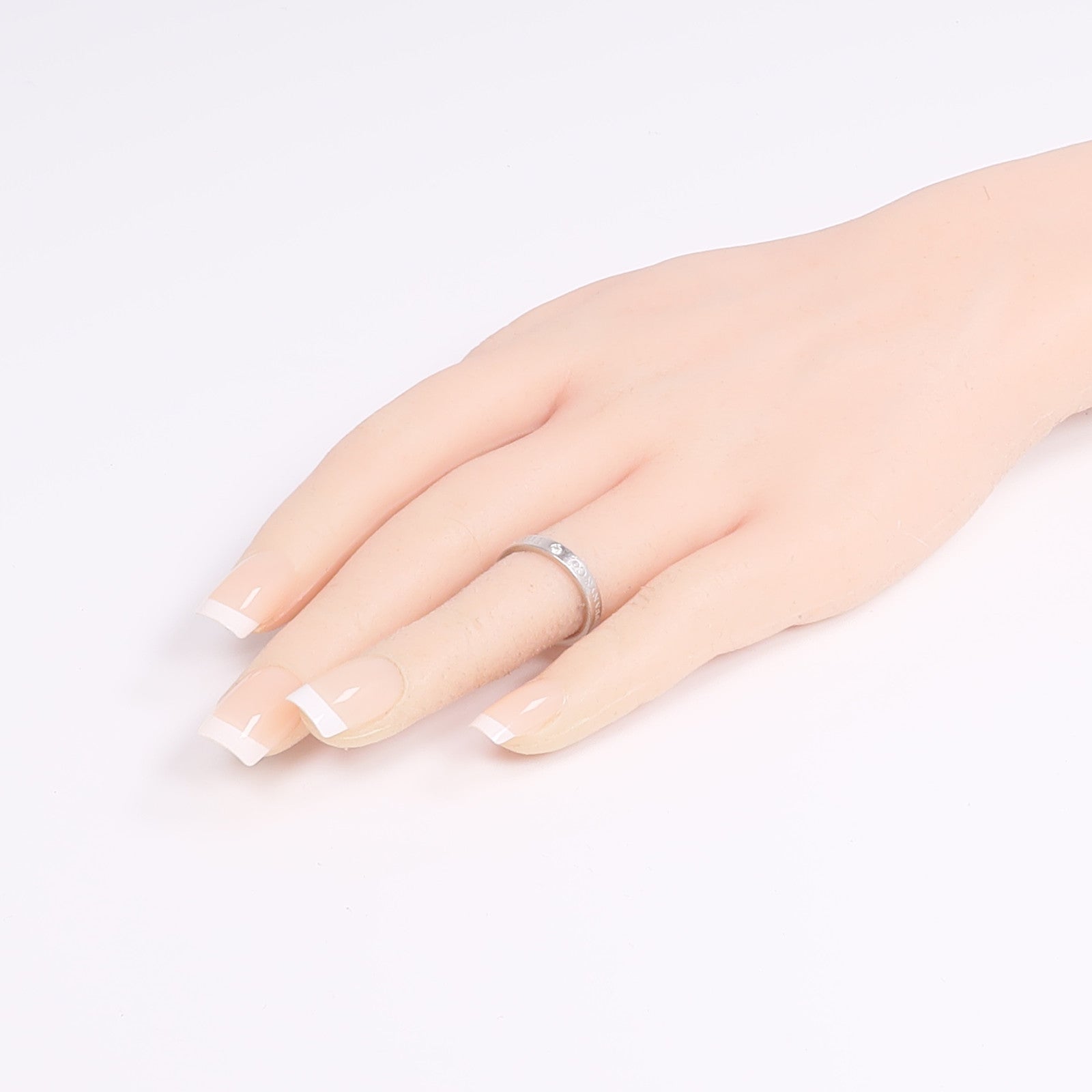 TIFFANY＆CO PT950鉑金T&Co Band Ring 3 Diamonds鑽石戒指