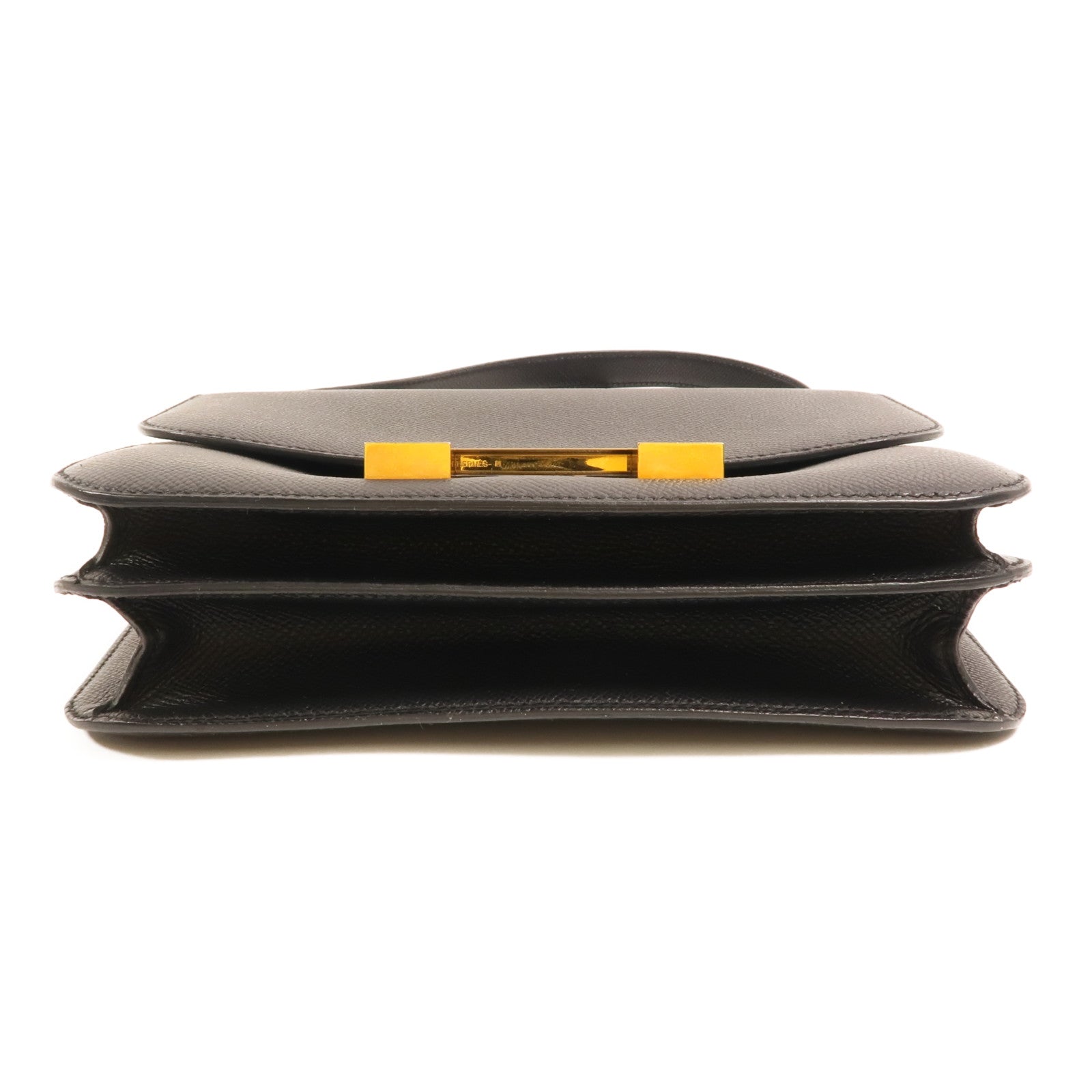 HERMES Epsom皮革Constance 24金扣肩背袋Noir