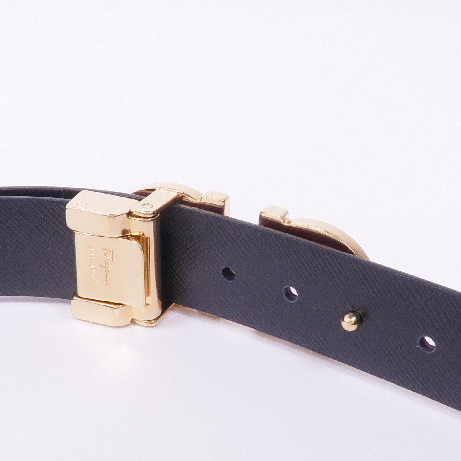 Salvatore Ferragamo 牛皮皮革Belt金扣皮帶