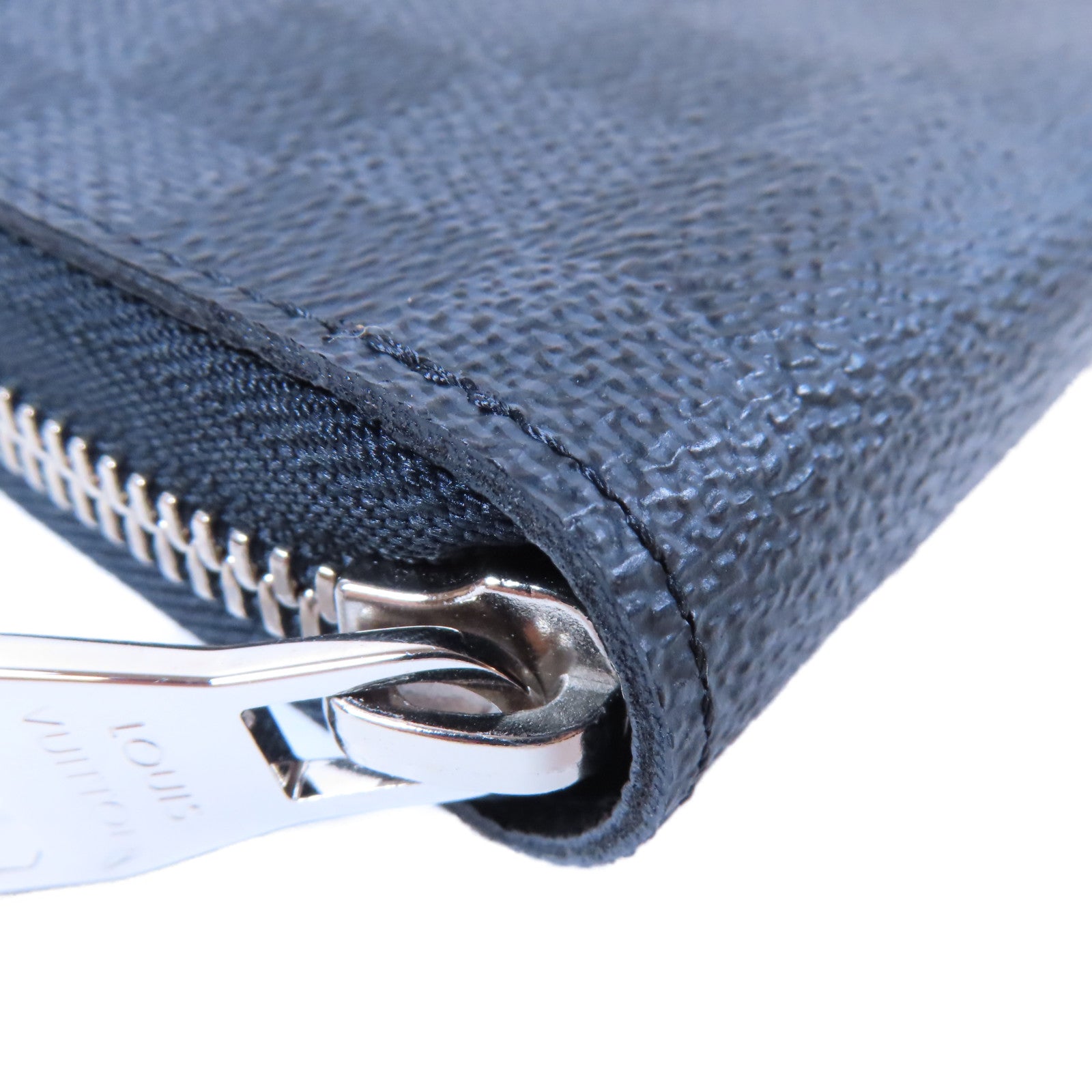 LOUIS VUITTON Damier Graphite Zippy Organizer銀扣長錢包黑色/灰色