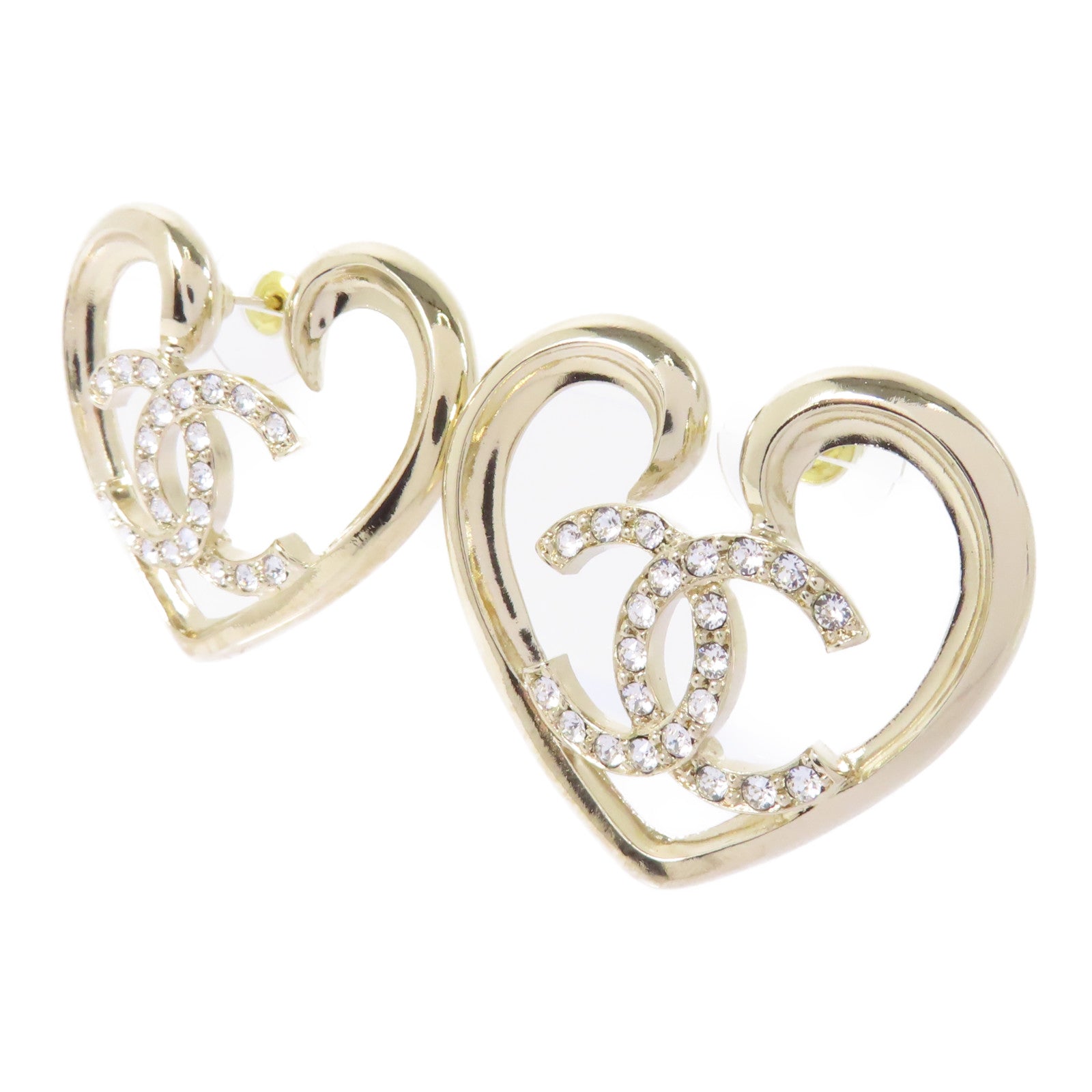 CHANEL PVC/金屬Earrings耳環金色/透明
