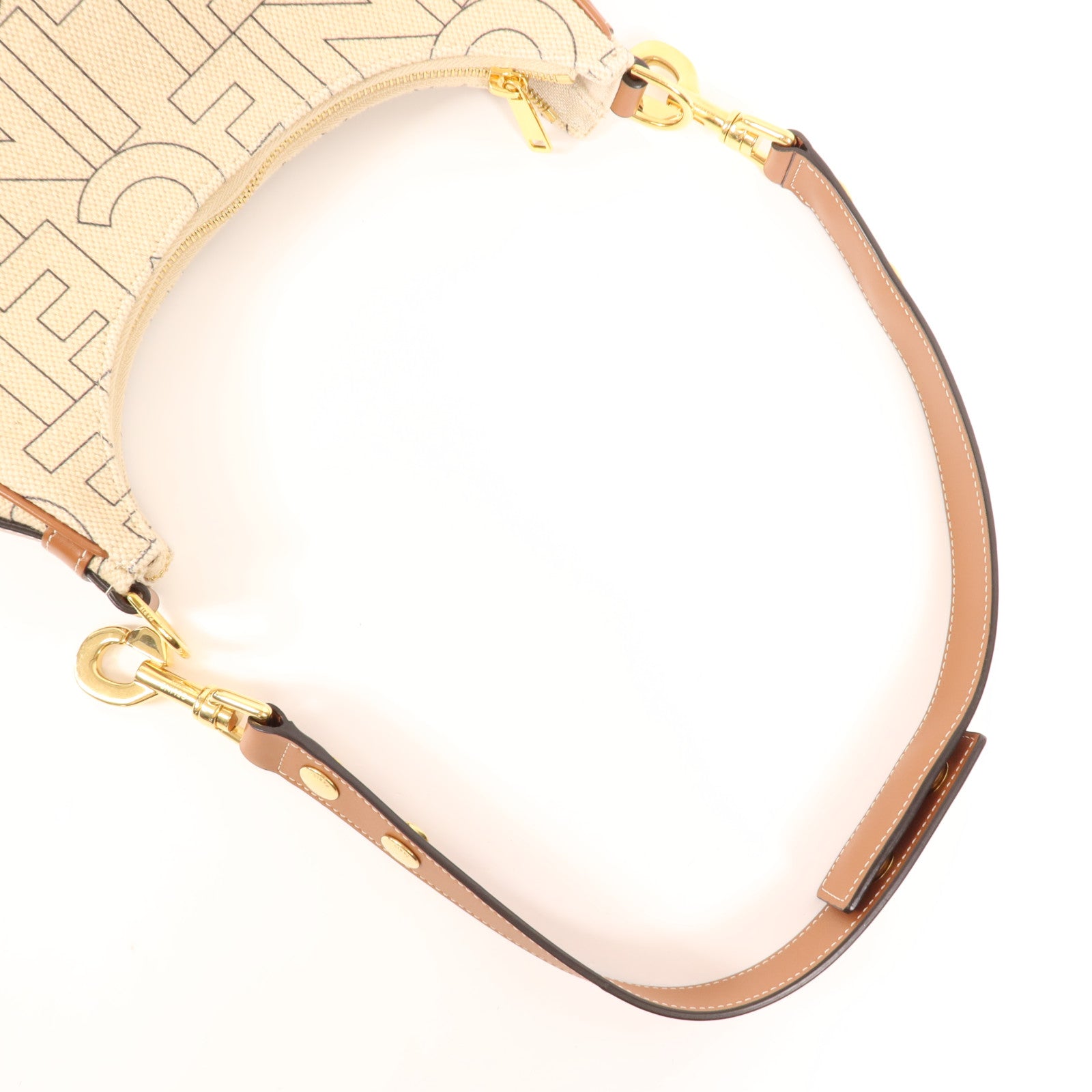 CELINE 帆布Ava金扣肩背袋