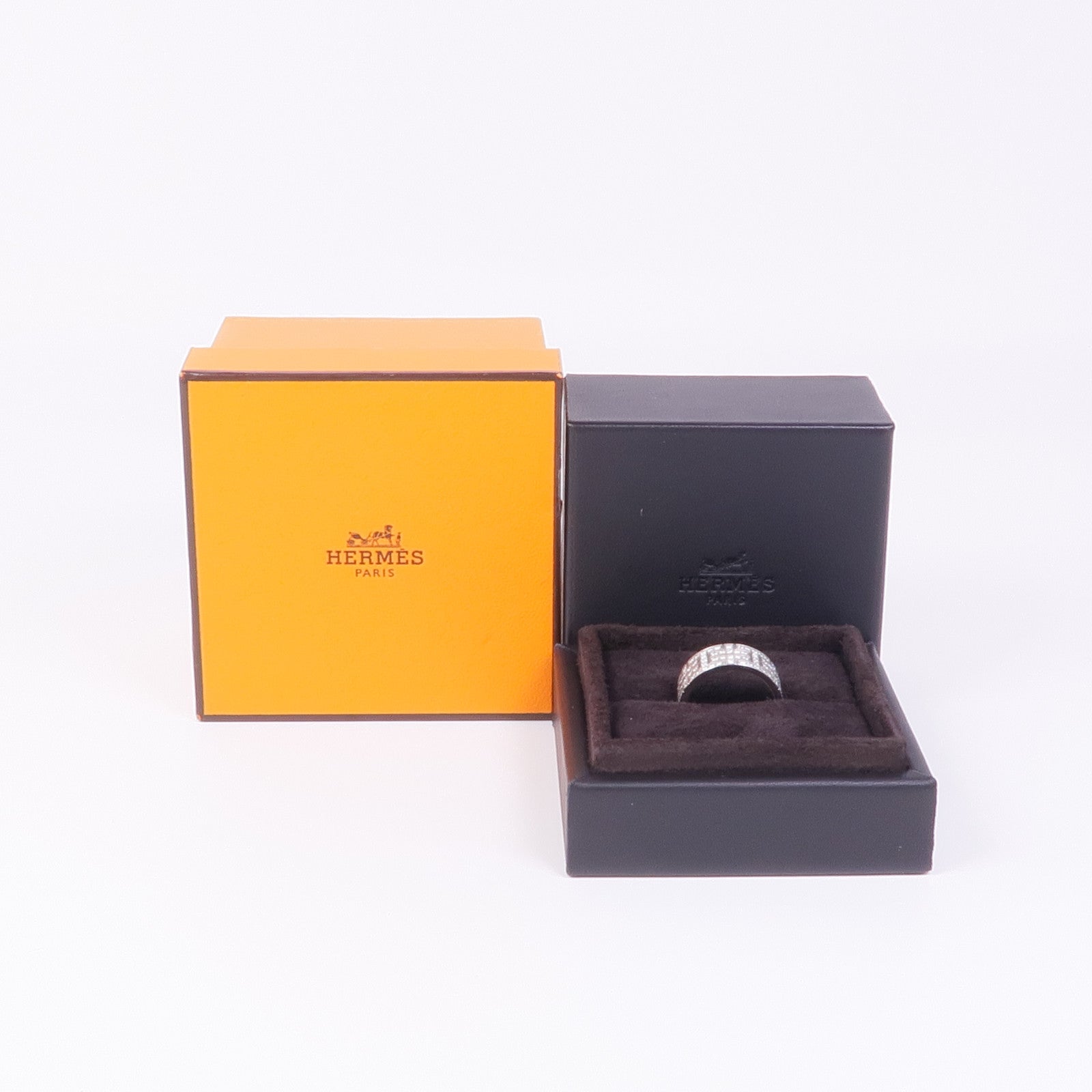 HERMES 18K白金Killim Pave Diamond Ring鑽石戒指Hermes#53/US#6.5
