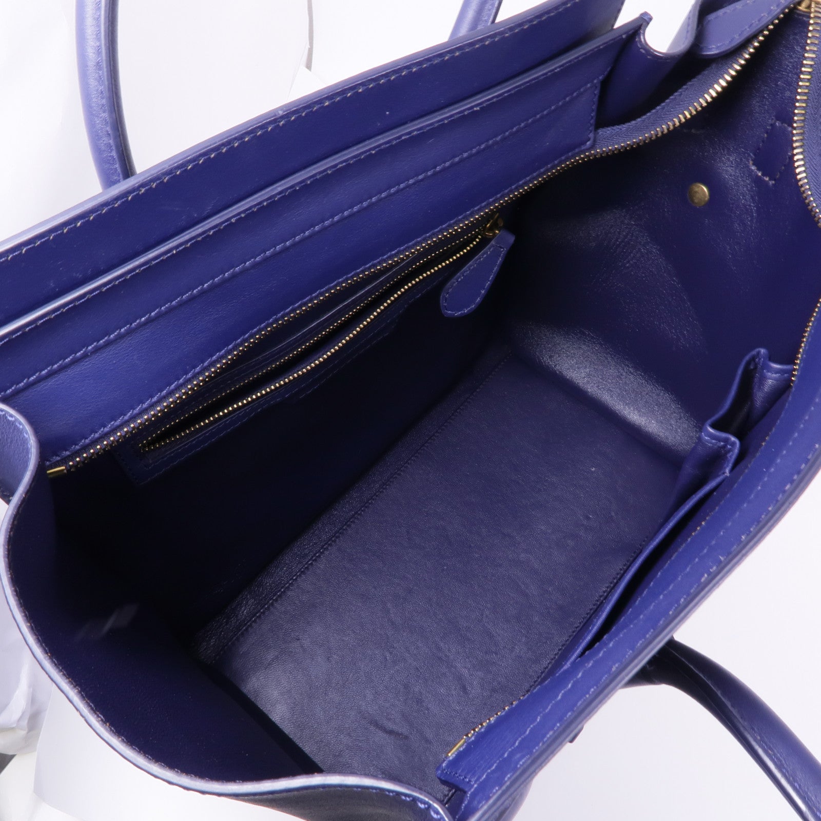 CELINE 牛皮皮革Micro Luggage金扣手挽袋