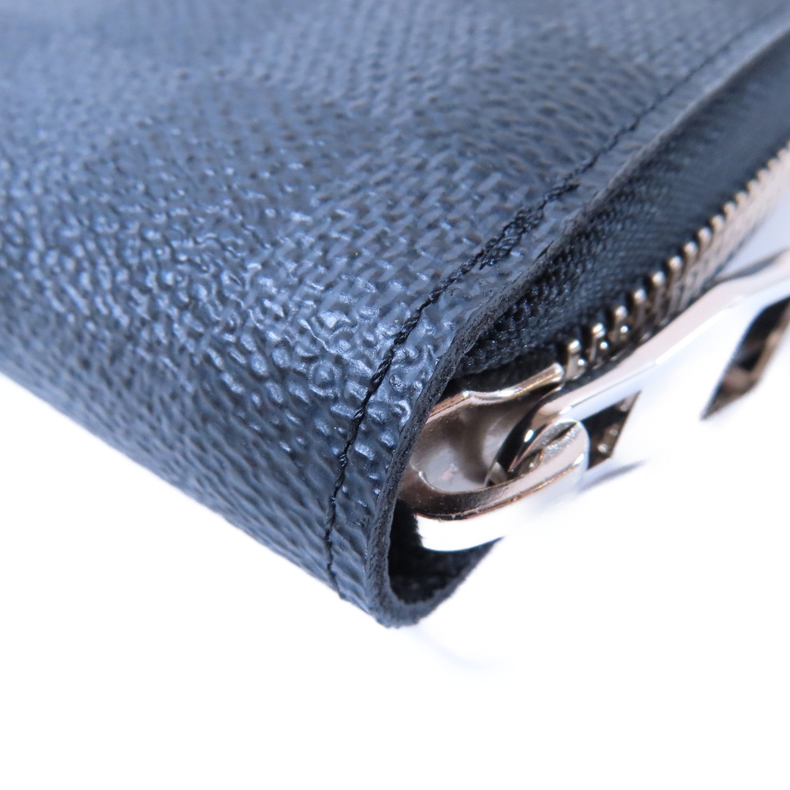 LOUIS VUITTON Damier Graphite Zippy Organizer銀扣長錢包黑色/灰色