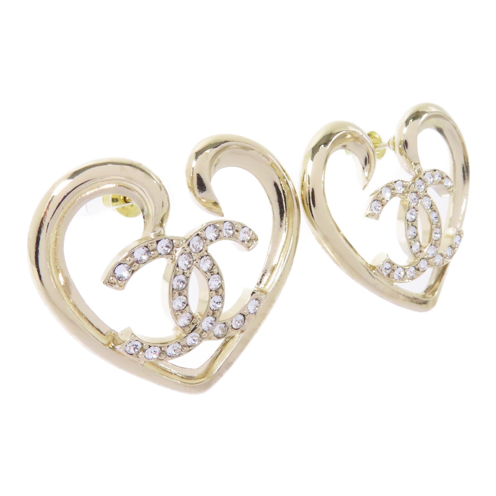 CHANEL PVC/金屬Earrings耳環金色/透明