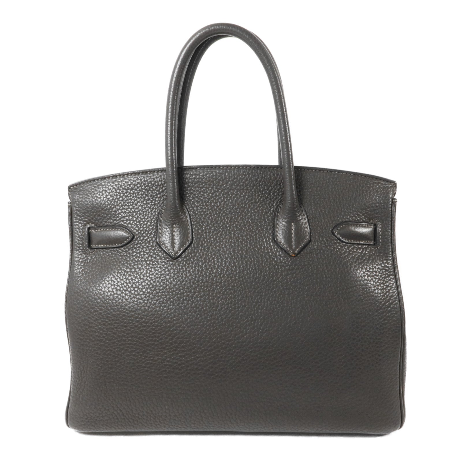 HERMES Clemence皮革Birkin 30手挽袋Graphite