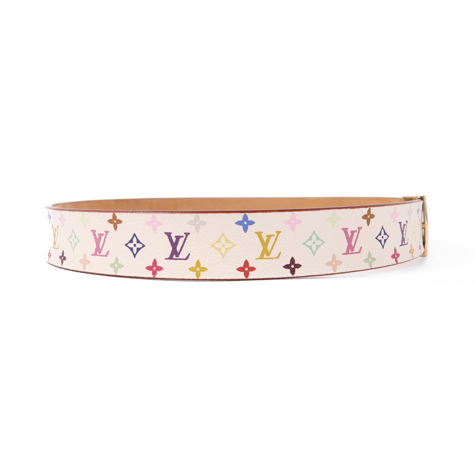 LOUIS VUITTON Monogram Multicolore Belt金扣皮帶