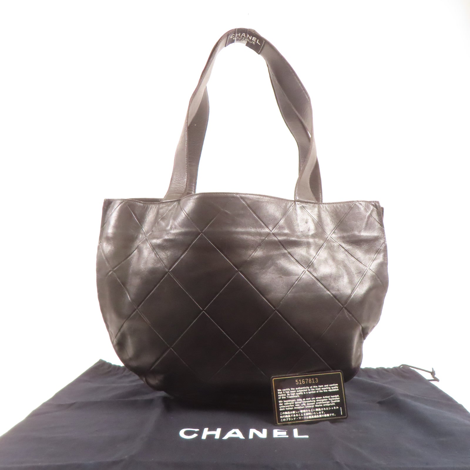 CHANEL 皮革Vintage Matelasse Shoulder Tote Bag手挽袋