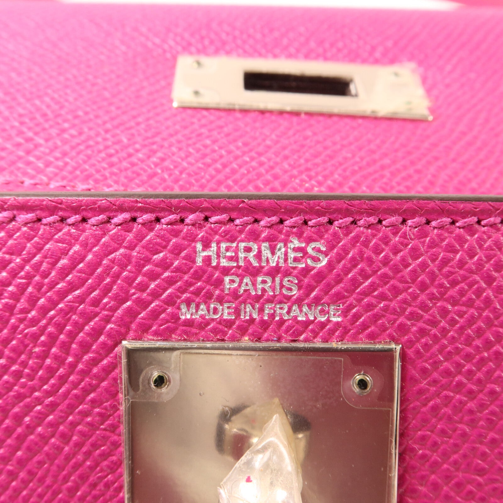 HERMES Epsom皮革Kelly 28手挽肩背兩用袋Rose Purple