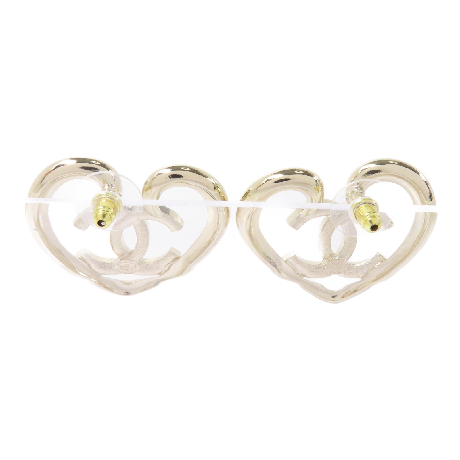 CHANEL PVC/金屬Earrings耳環金色/透明