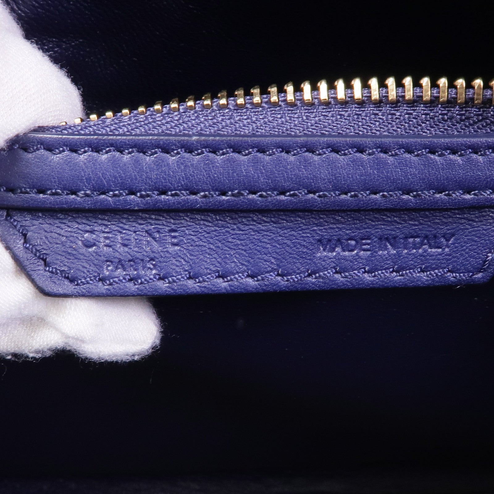 CELINE 牛皮皮革Micro Luggage金扣手挽袋