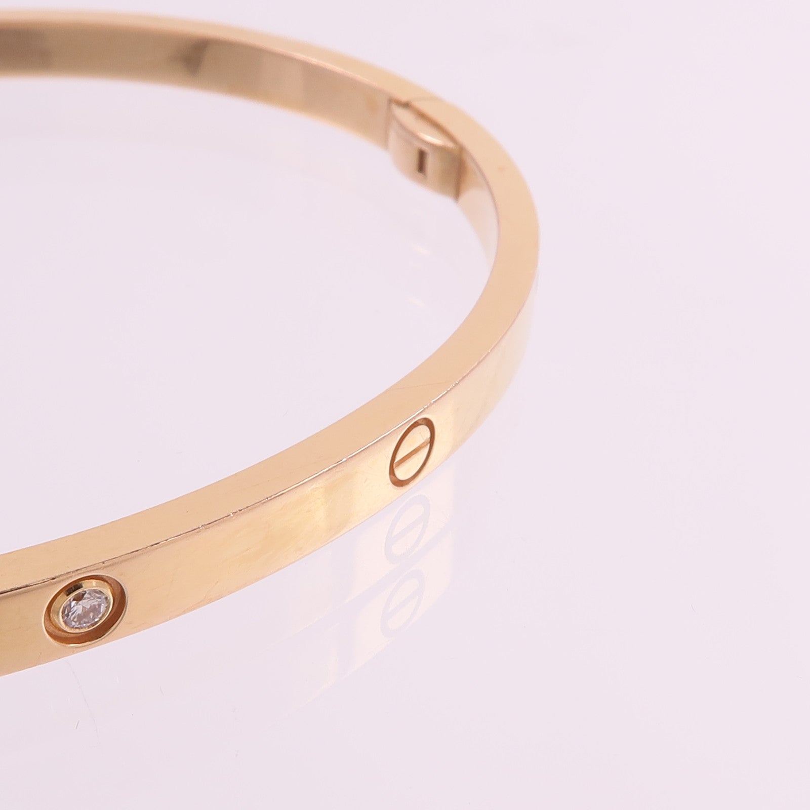 CARTIER 18K玫瑰金Love Bracelet鑽石手鐲