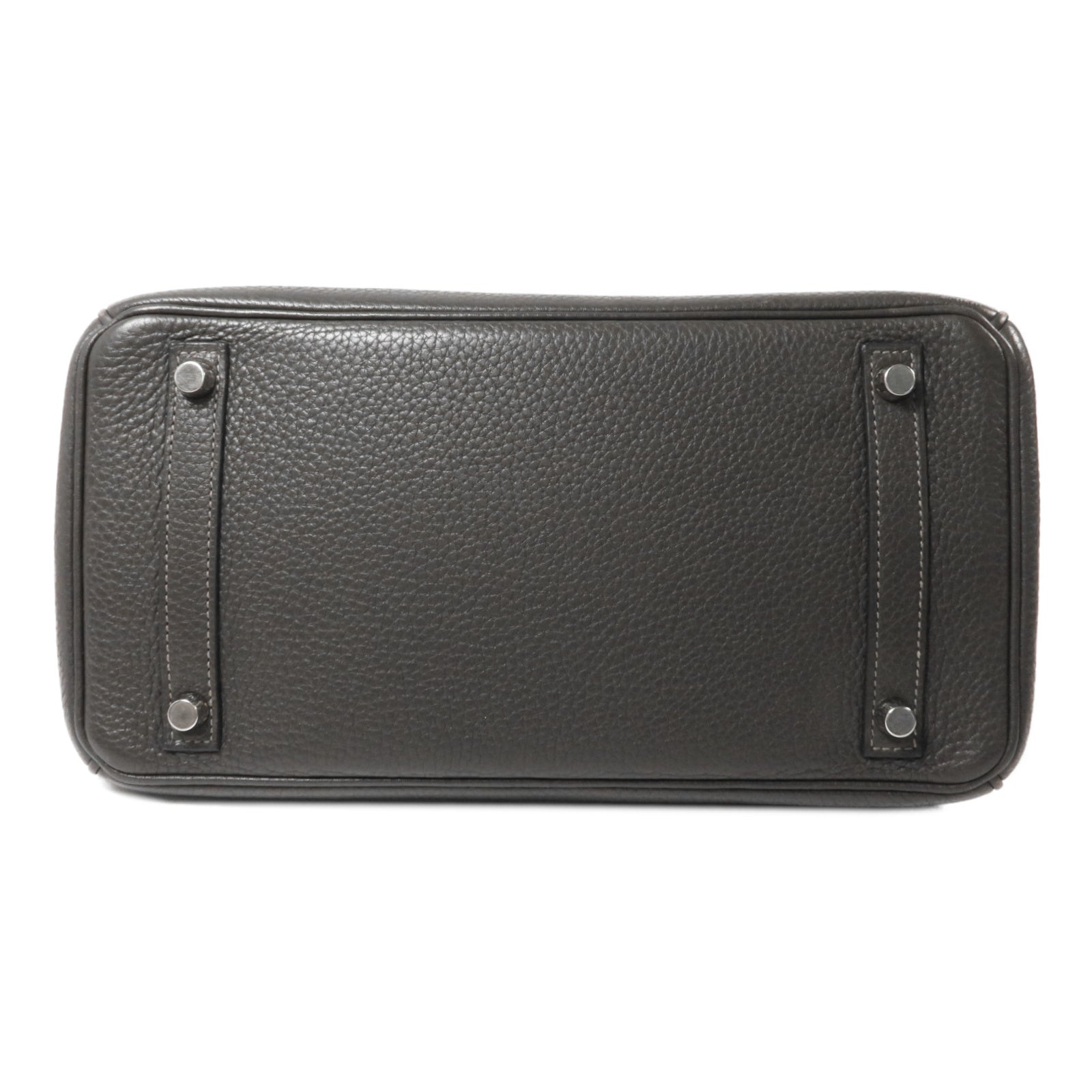 HERMES Clemence皮革Birkin 30手挽袋Graphite