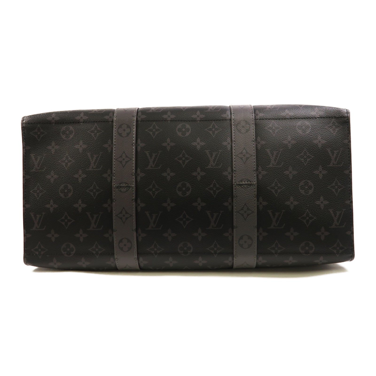 LOUIS VUITTON Monogram Eclipse New Cabas Zippe銀扣肩背袋