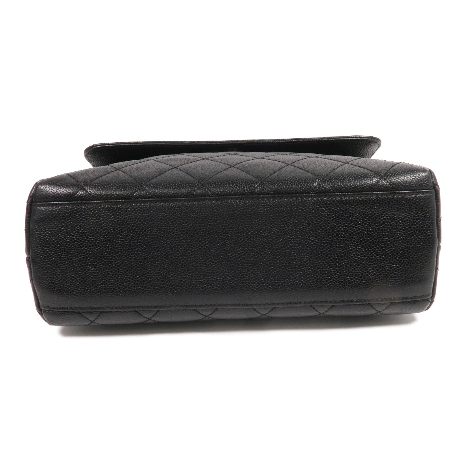 CHANEL 牛皮皮革Vintage Handbag銀扣手挽袋