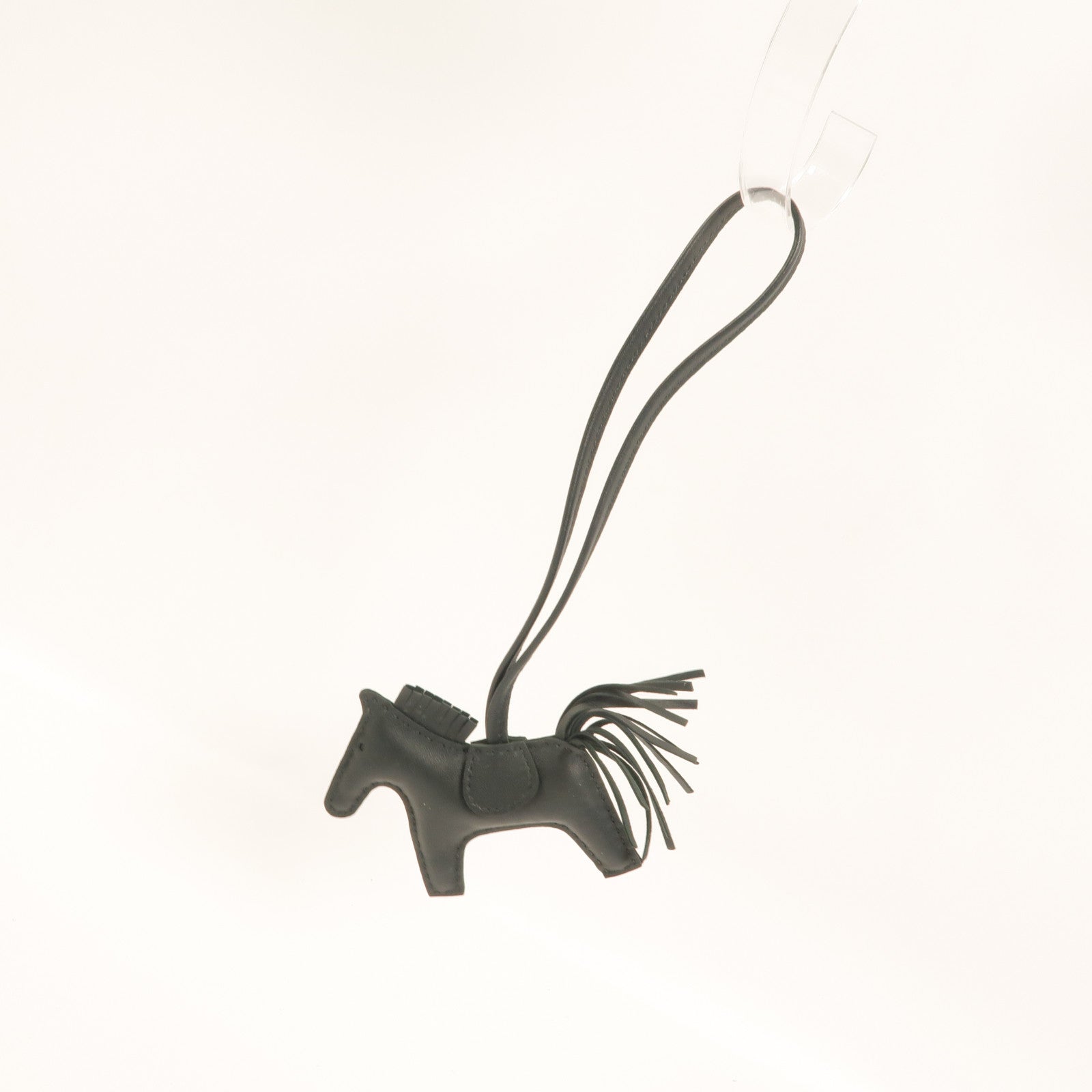 HERMES Milo皮革Rodeo PM掛飾Vert Mangrove