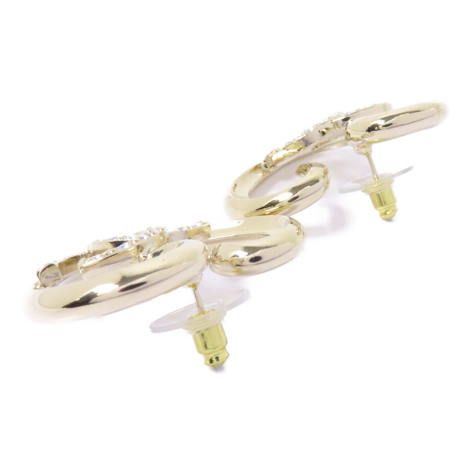 CHANEL PVC/金屬Earrings耳環金色/透明