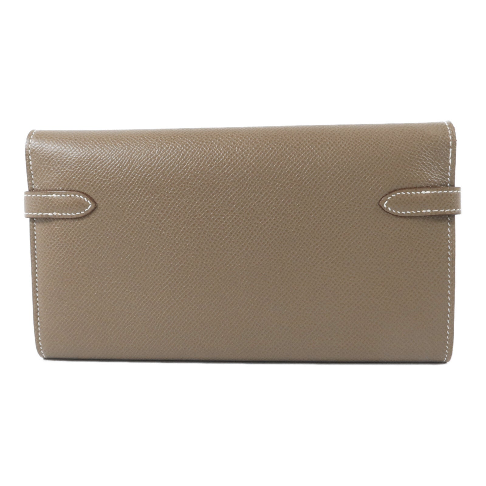 HERMES Epsom皮革Kelly Wallet長錢包Etoupe