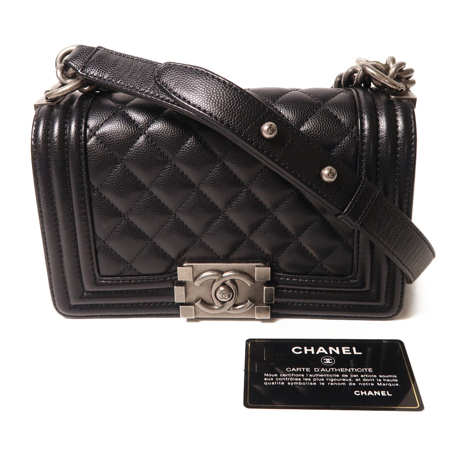 CHANEL 牛皮皮革Boy 20cm肩背袋