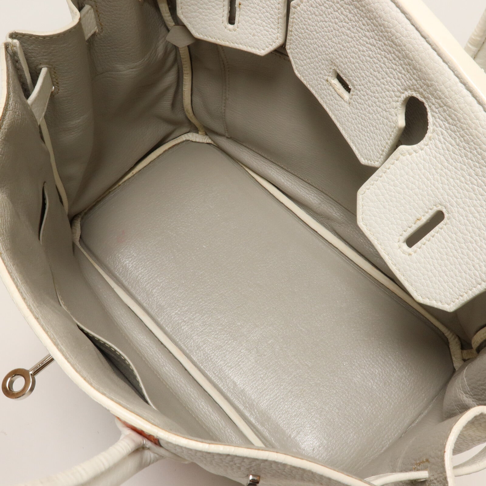 HERMES Clemence皮革/蜥蝪皮革Birkin 30 Club手挽袋