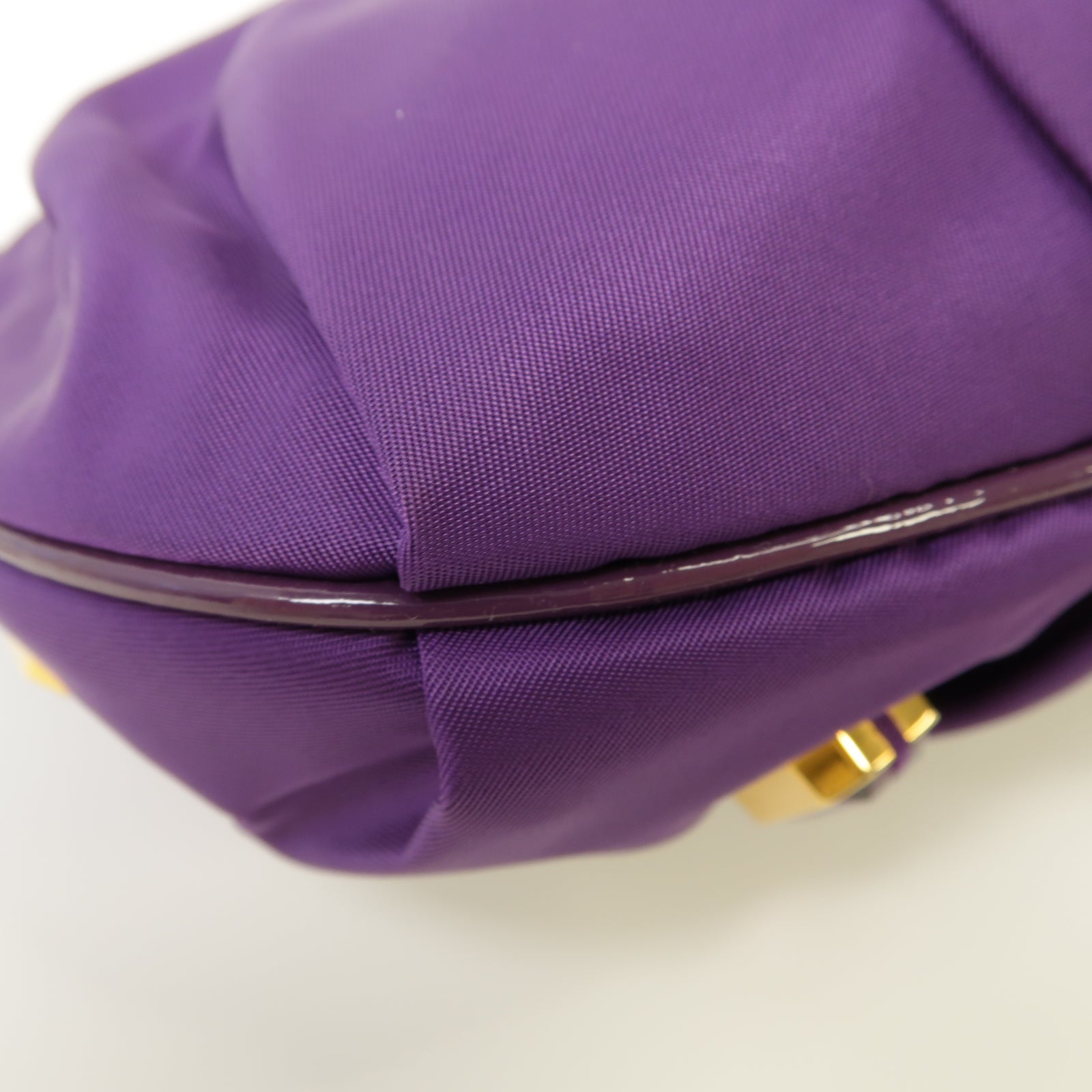 PRADA 尼龍Clutch Bag金扣手拿包紫色