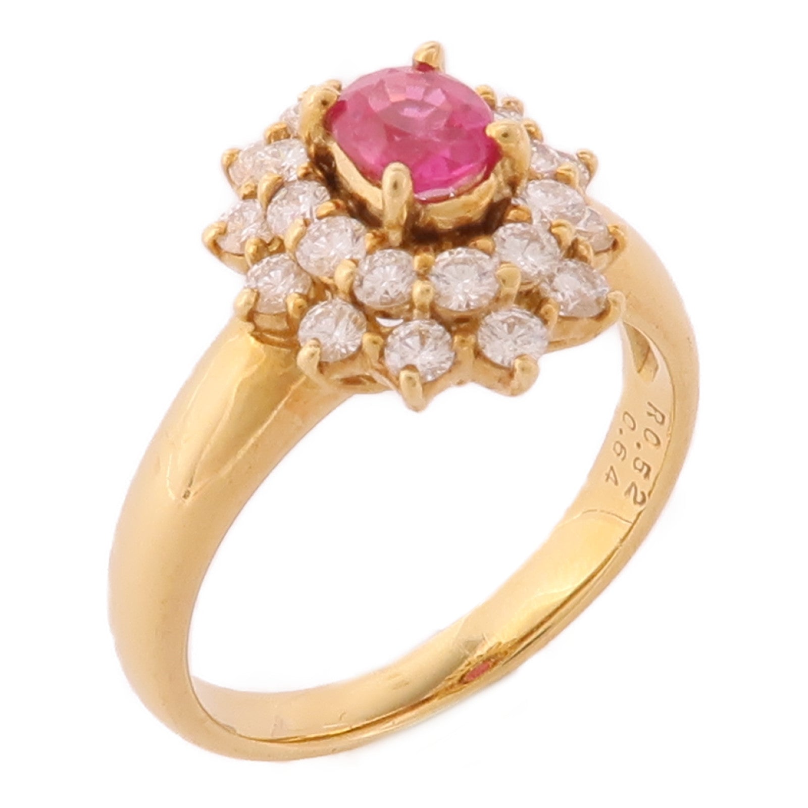 JEWELRY 18K黃金Ruby/Diamond Ring紅寶石/鑽石戒指