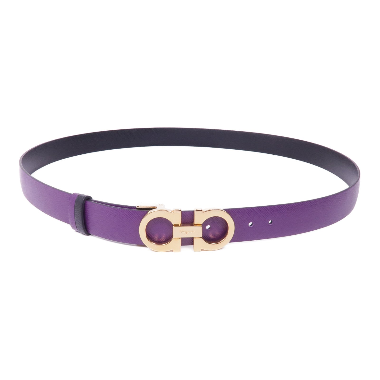 Salvatore Ferragamo 牛皮皮革Belt金扣皮帶