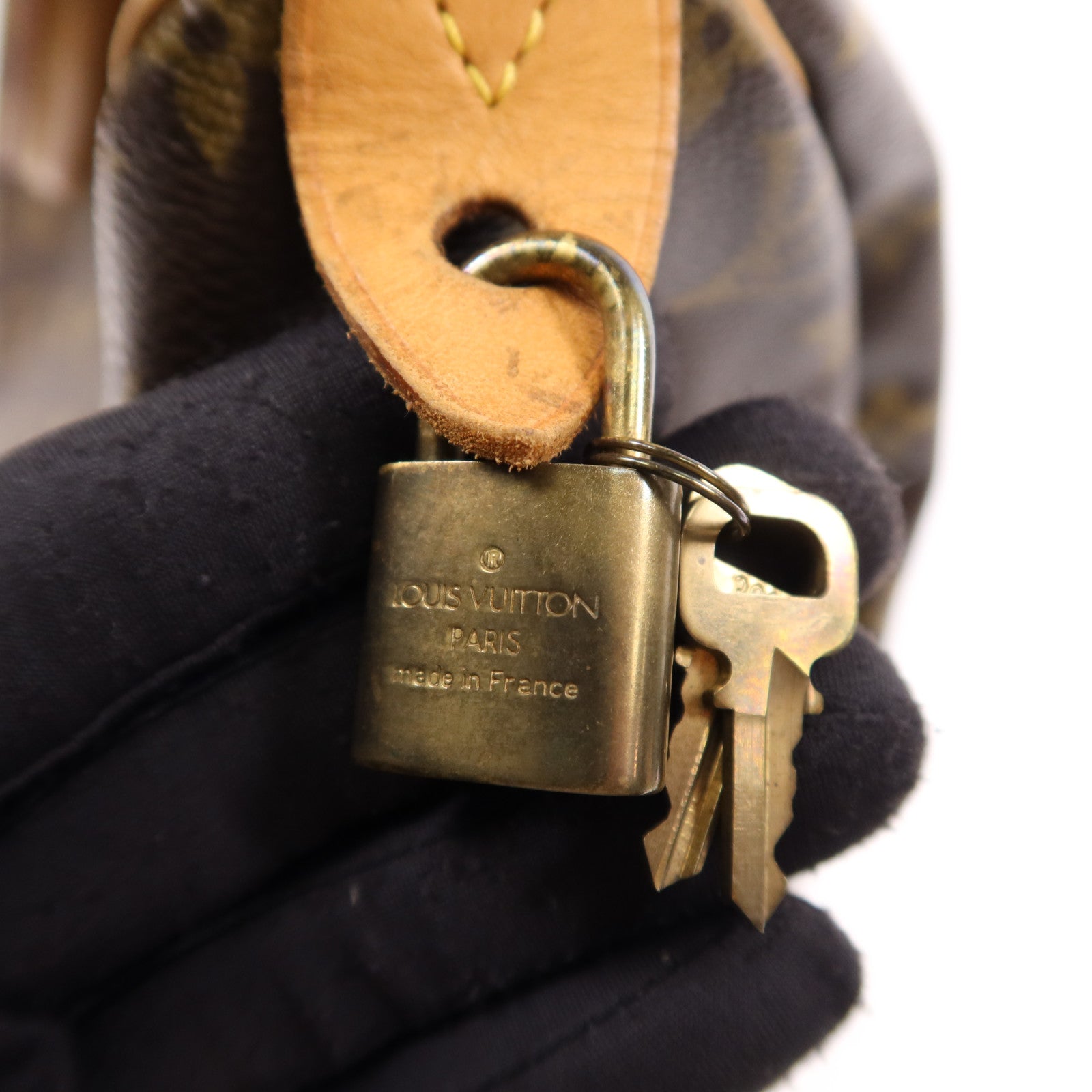 LOUIS VUITTON Monogram Speedy 30金扣手挽袋