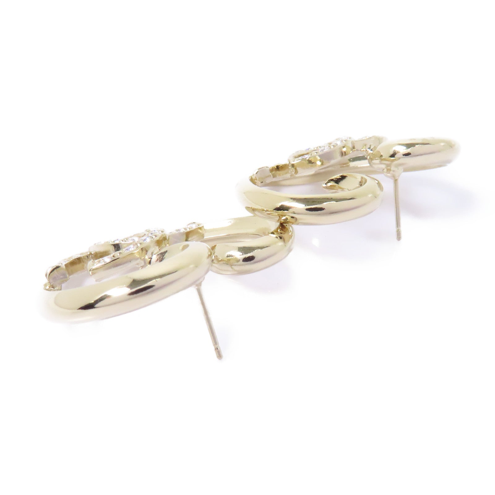 CHANEL PVC/金屬Earrings耳環金色/透明