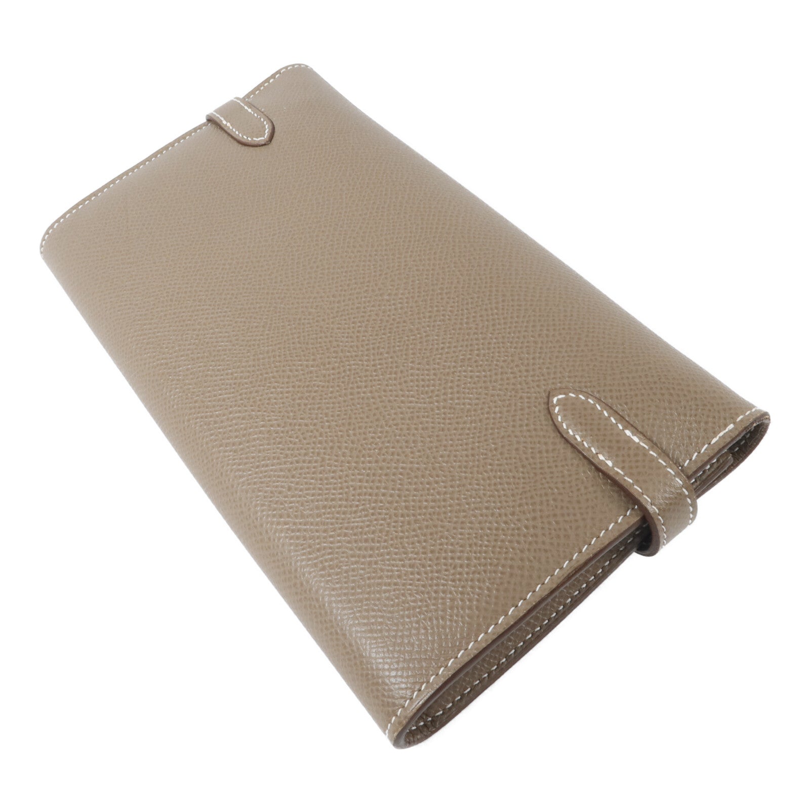 HERMES Epsom皮革Kelly Wallet長錢包Etoupe