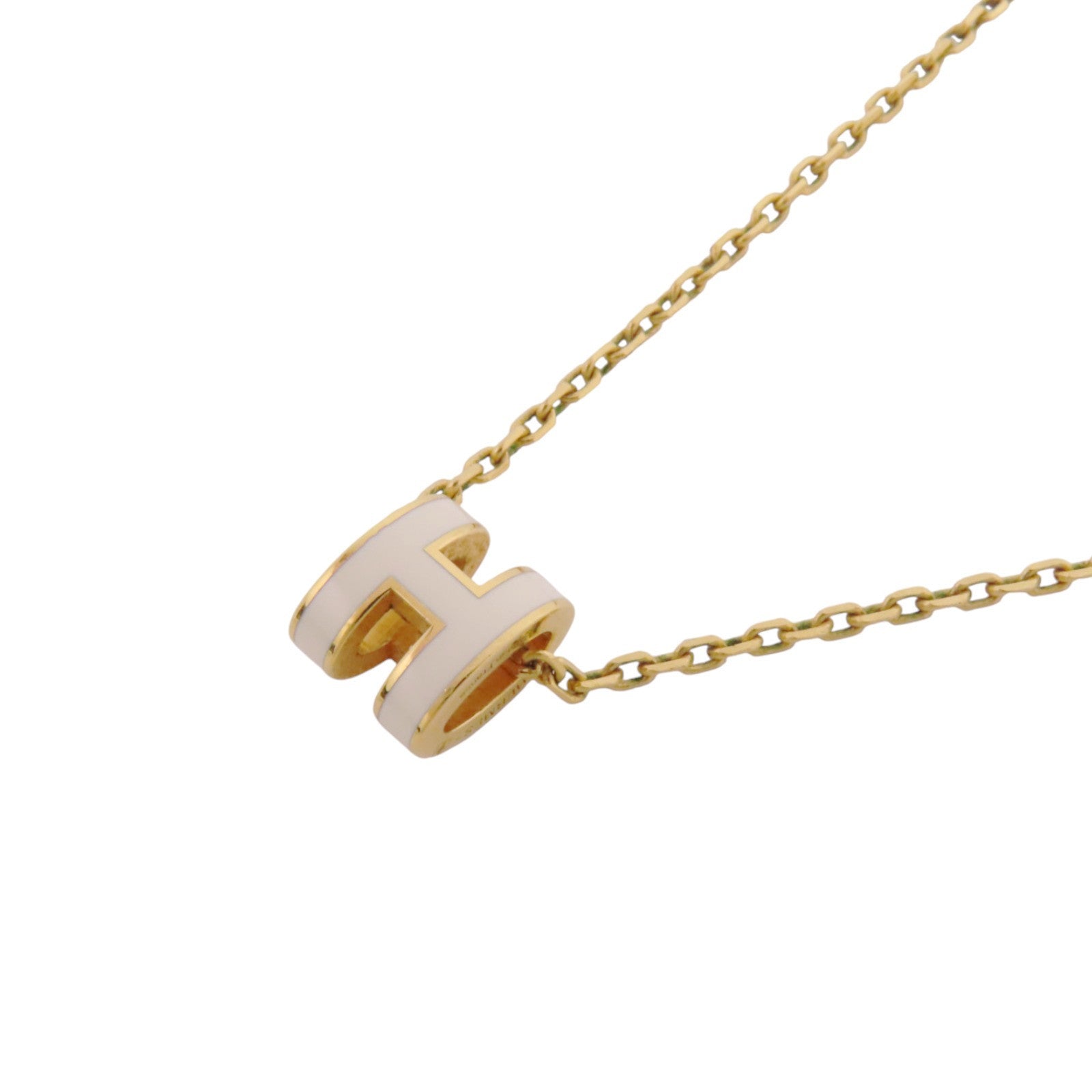 HERMES 金屬/琺瑯Pop H Necklace金扣項鏈