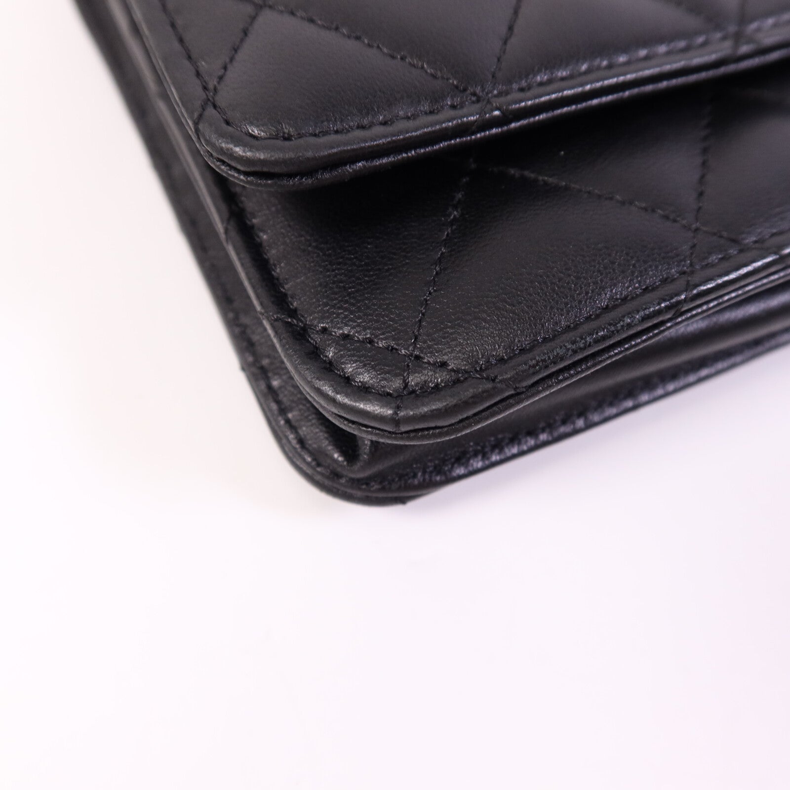 CHANEL 羊皮皮革WOC Wallet On Chain銀扣鏈帶肩背袋