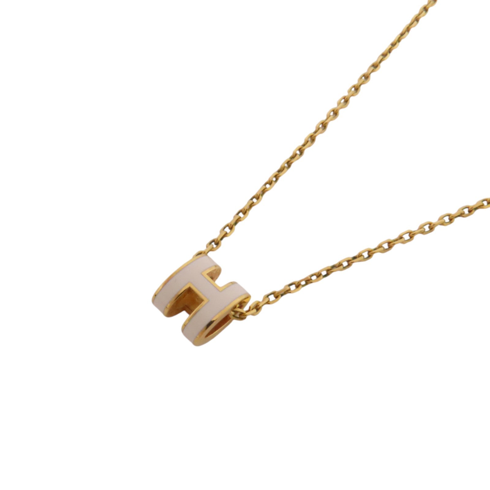HERMES 金屬/琺瑯Pop H Necklace金扣項鏈