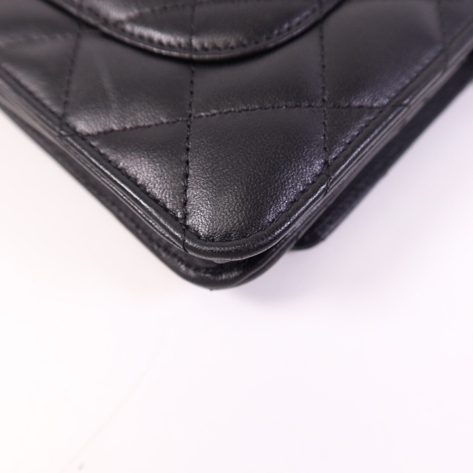 CHANEL 羊皮皮革WOC Wallet On Chain銀扣鏈帶肩背袋