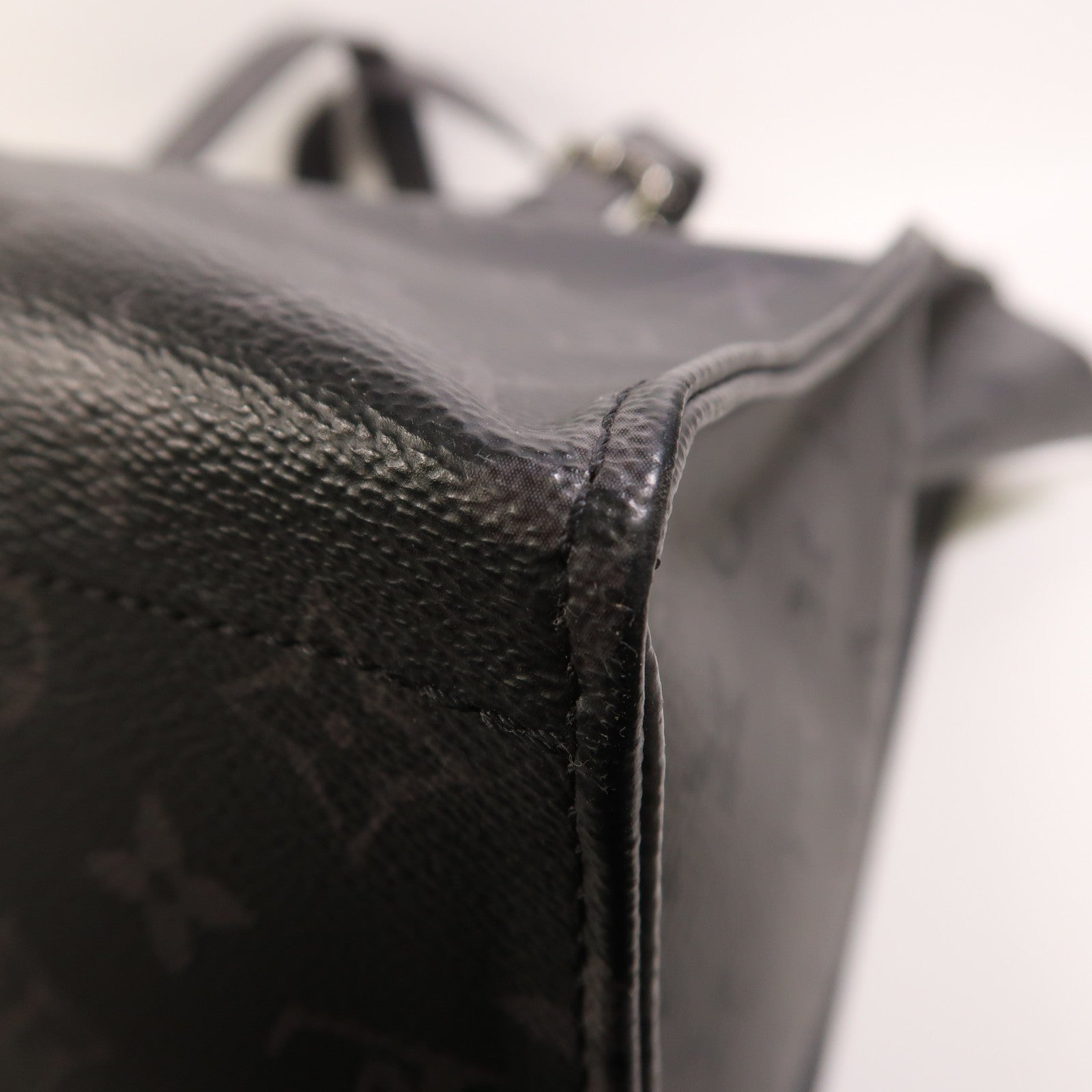 LOUIS VUITTON Monogram Eclipse New Cabas Zippe銀扣肩背袋
