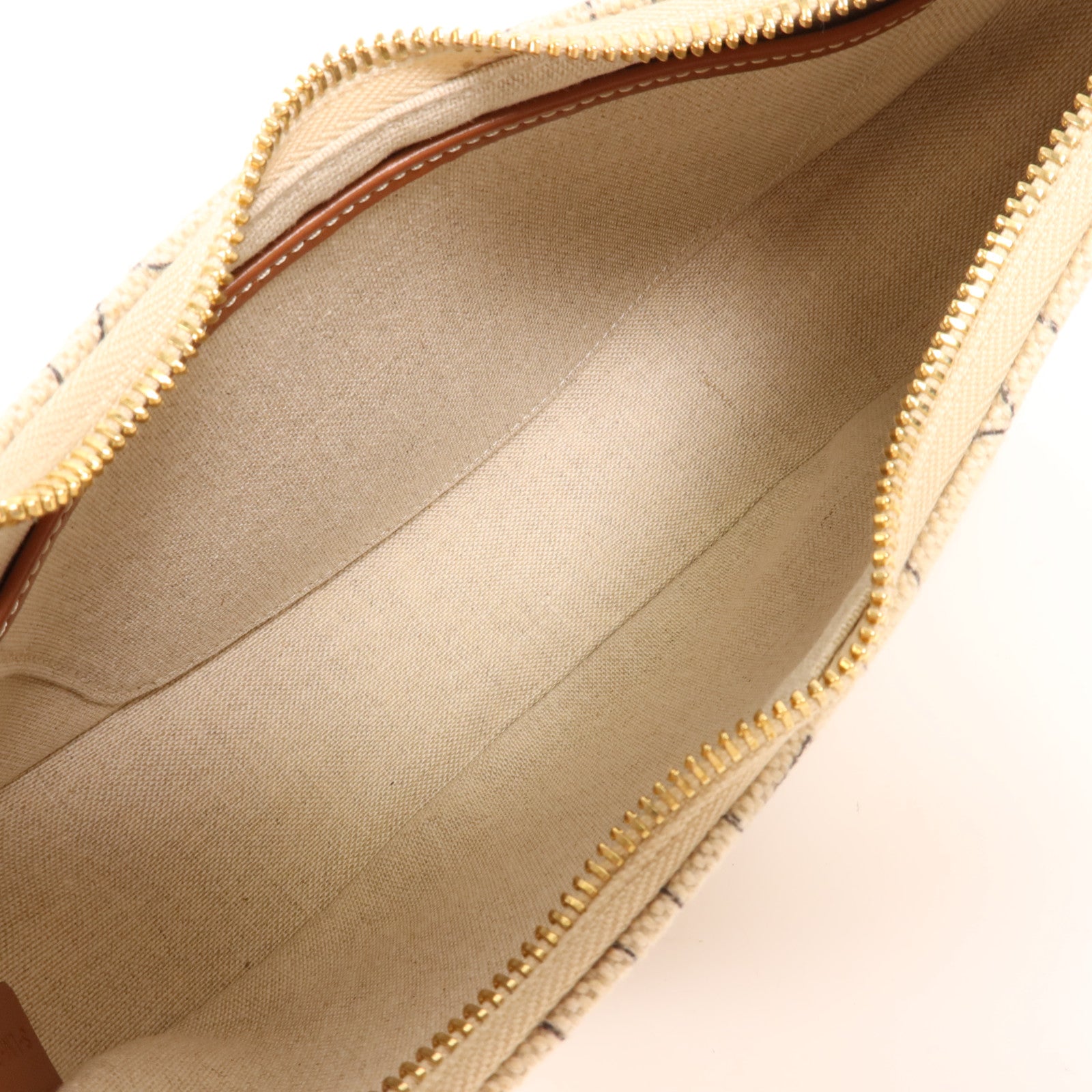 CELINE 帆布Ava金扣肩背袋