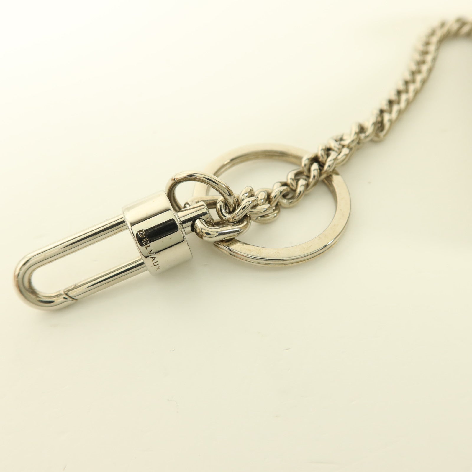 Delvaux 駝鳥皮革Charm銀扣掛飾