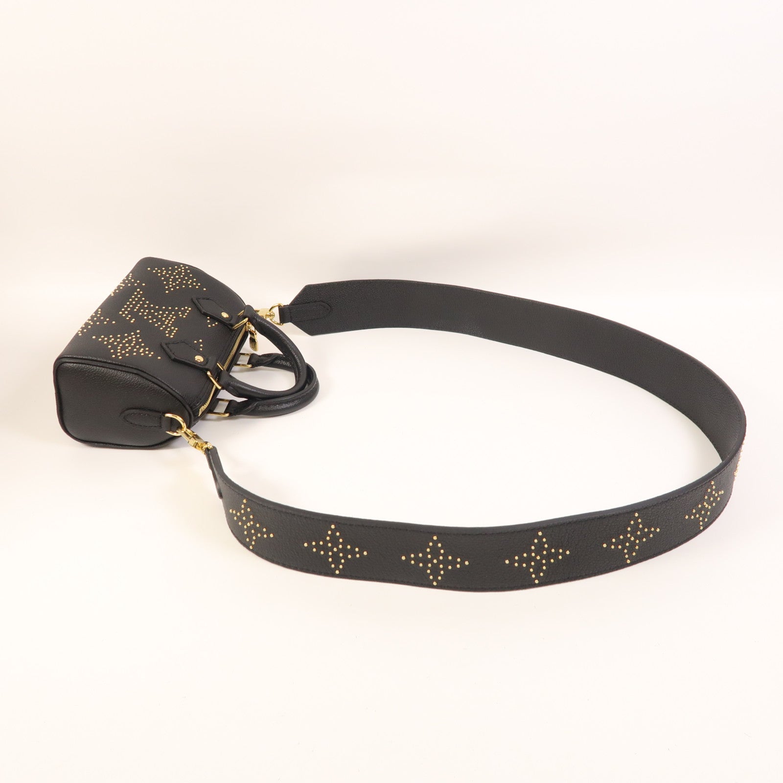 LOUIS VUITTON 【激減優惠】Monogram Empreinte Nano Speedy金扣手挽肩背兩用袋