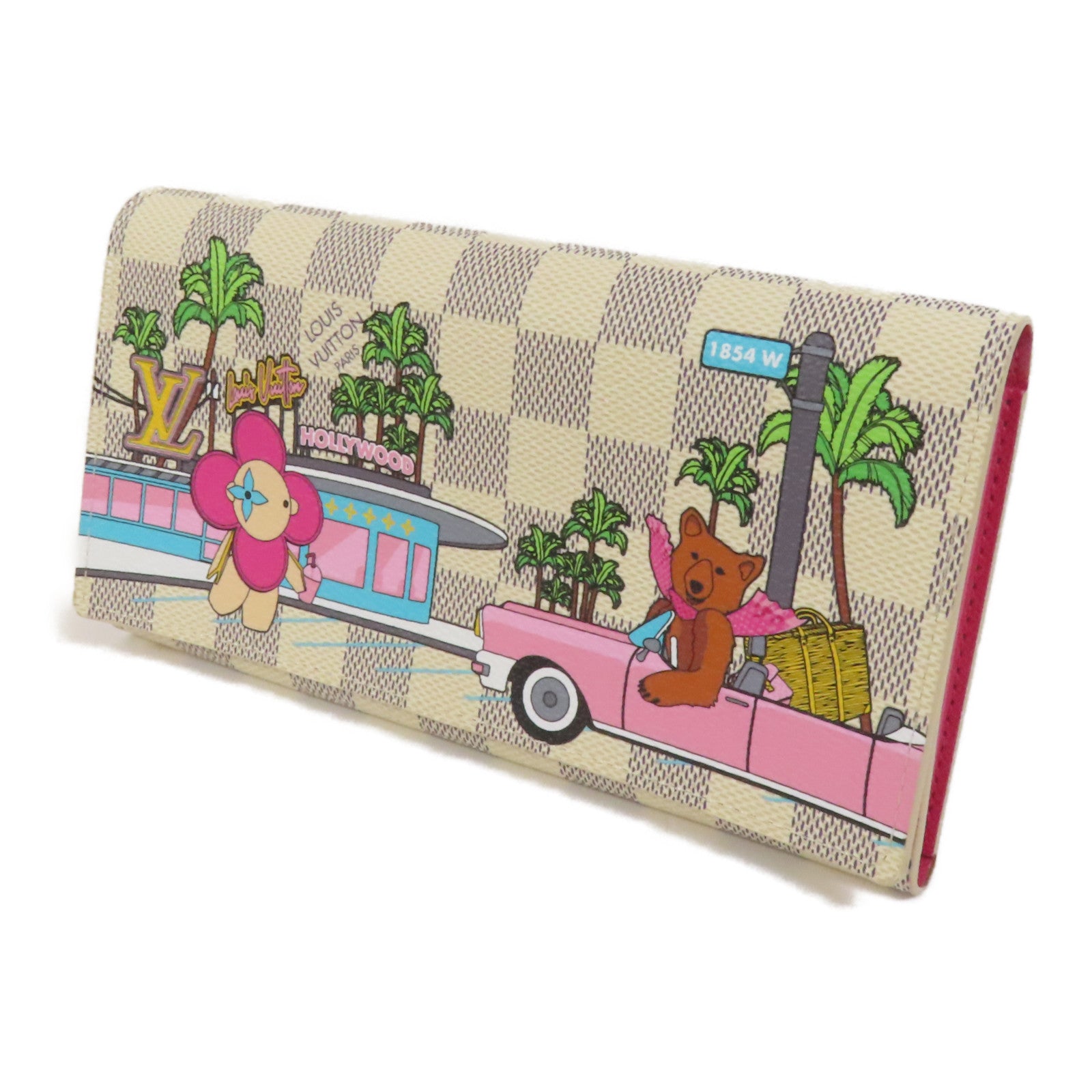 LOUIS VUITTON 【激減優惠】Damier Azur Vivienne Holiday金扣長銀包
