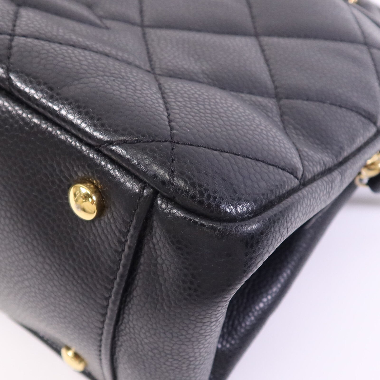 CHANEL 牛皮皮革Timeless CC金扣鏈帶肩背袋