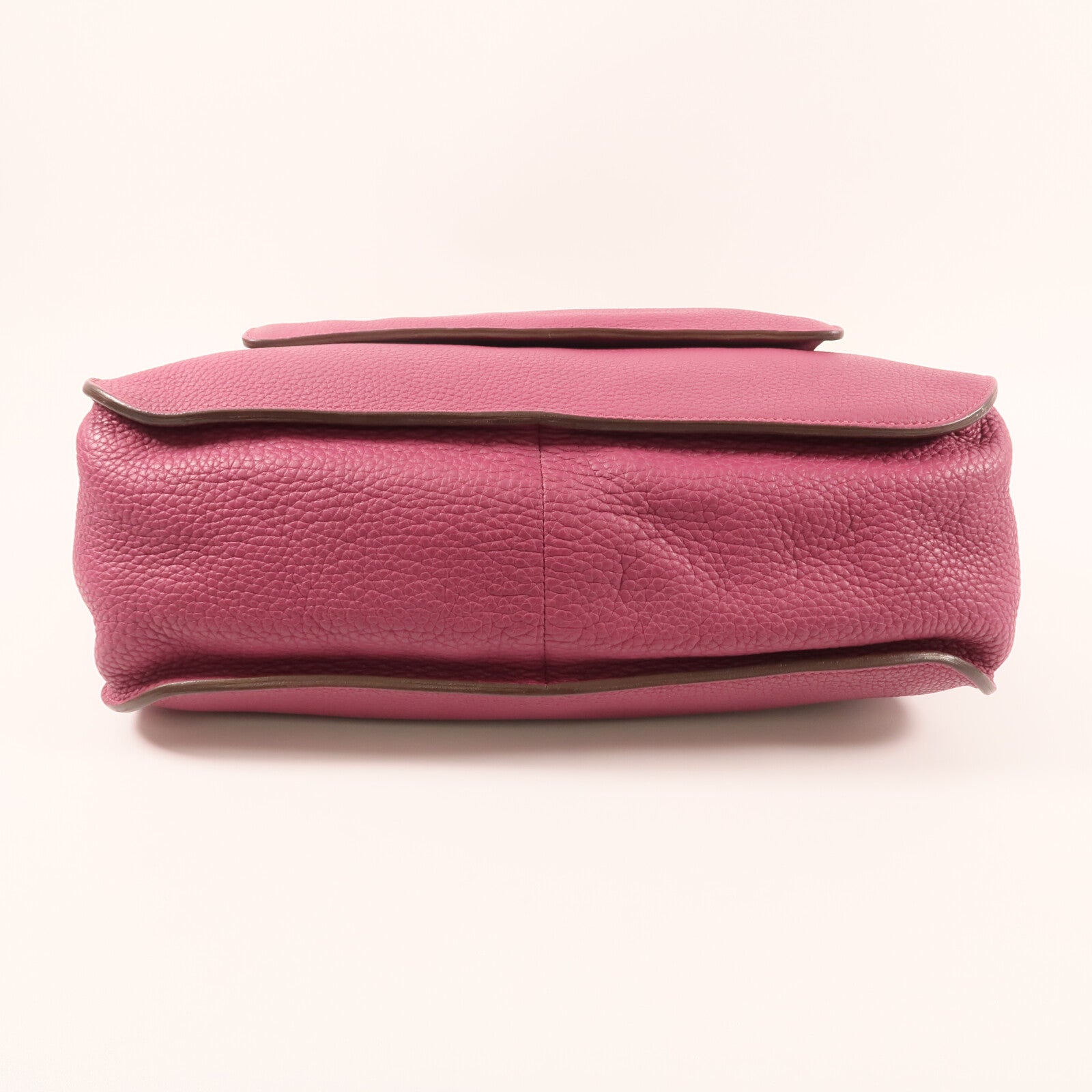 HERMES Clemence皮革Marwar GM銀扣肩背袋Tosca