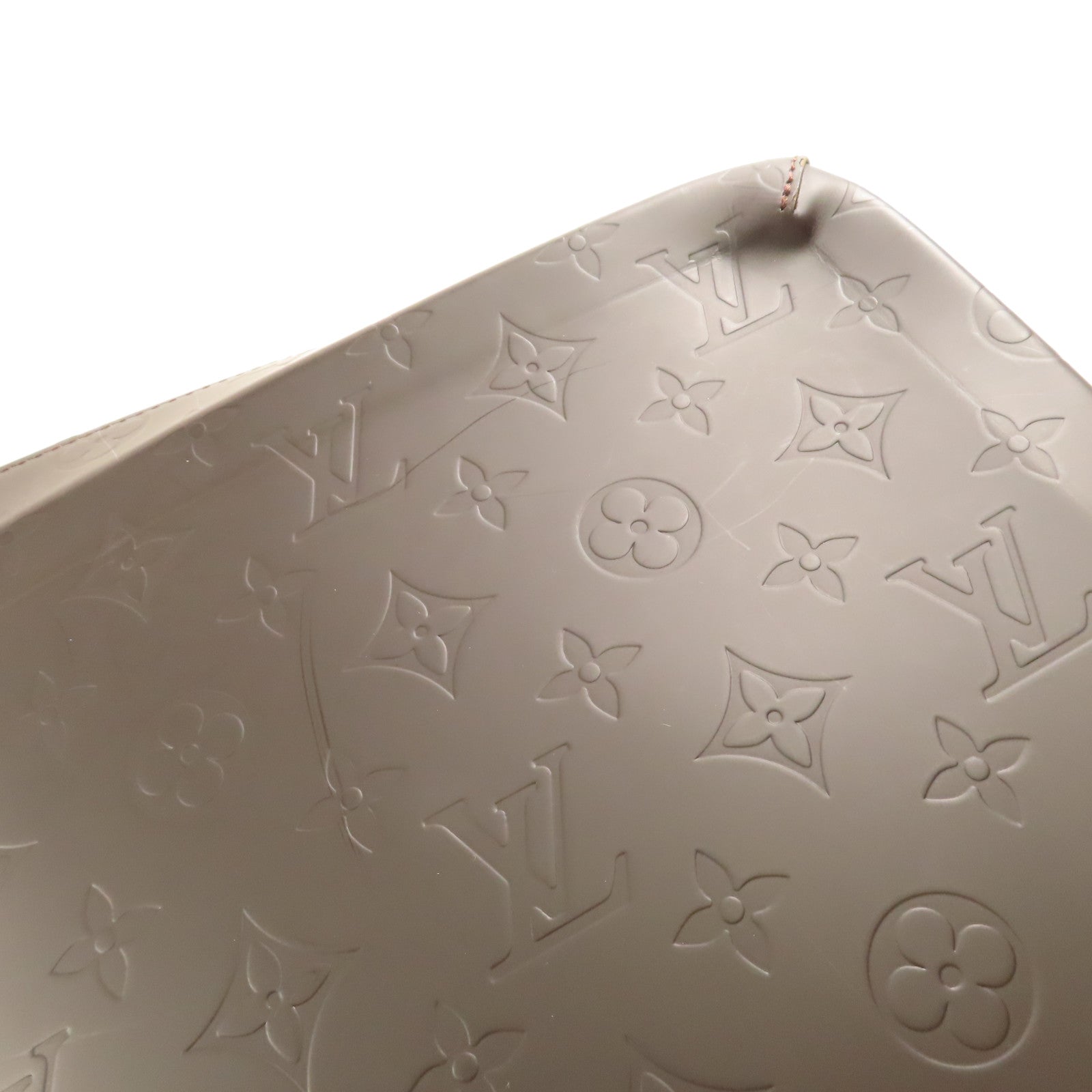 LOUIS VUITTON Monogram Glace Steve銀扣鏈帶肩背袋