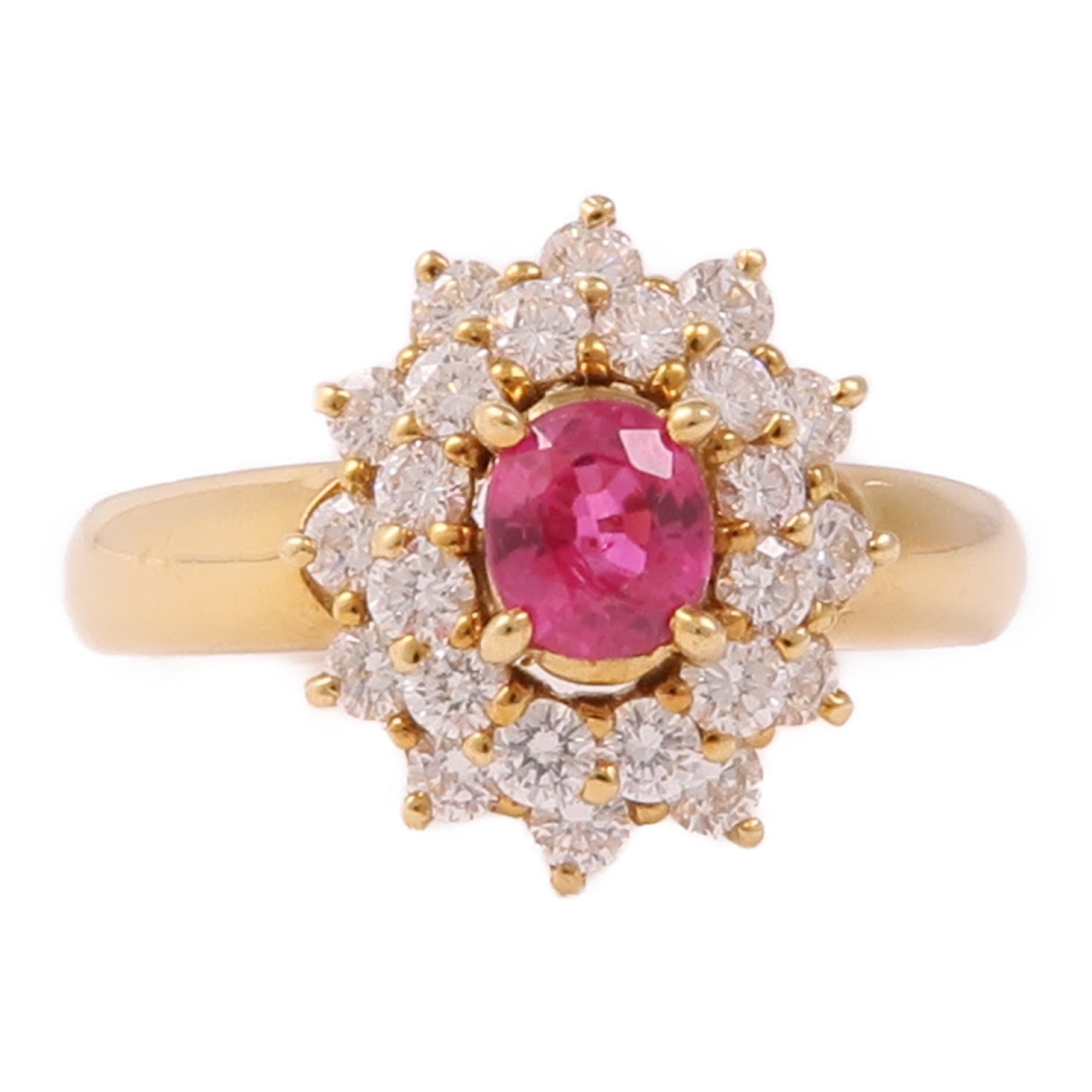 JEWELRY 18K黃金Ruby/Diamond Ring紅寶石/鑽石戒指