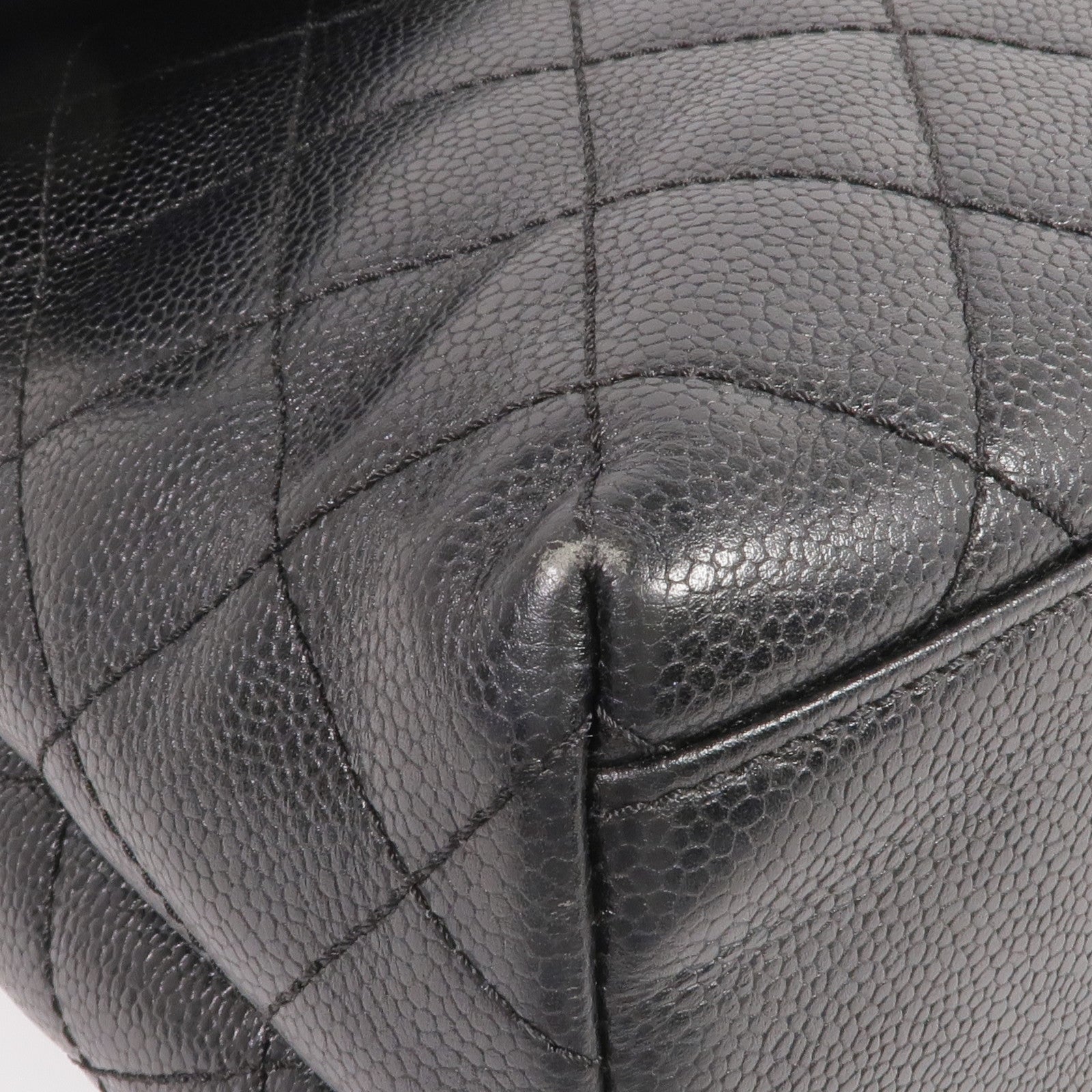 CHANEL 牛皮皮革Vintage Handbag銀扣手挽袋