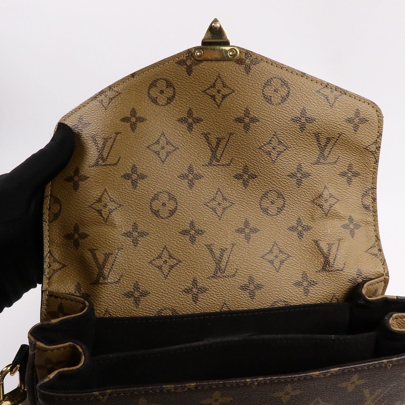 LOUIS VUITTON Monogram Reverse Pochette Metis手挽肩背兩用袋