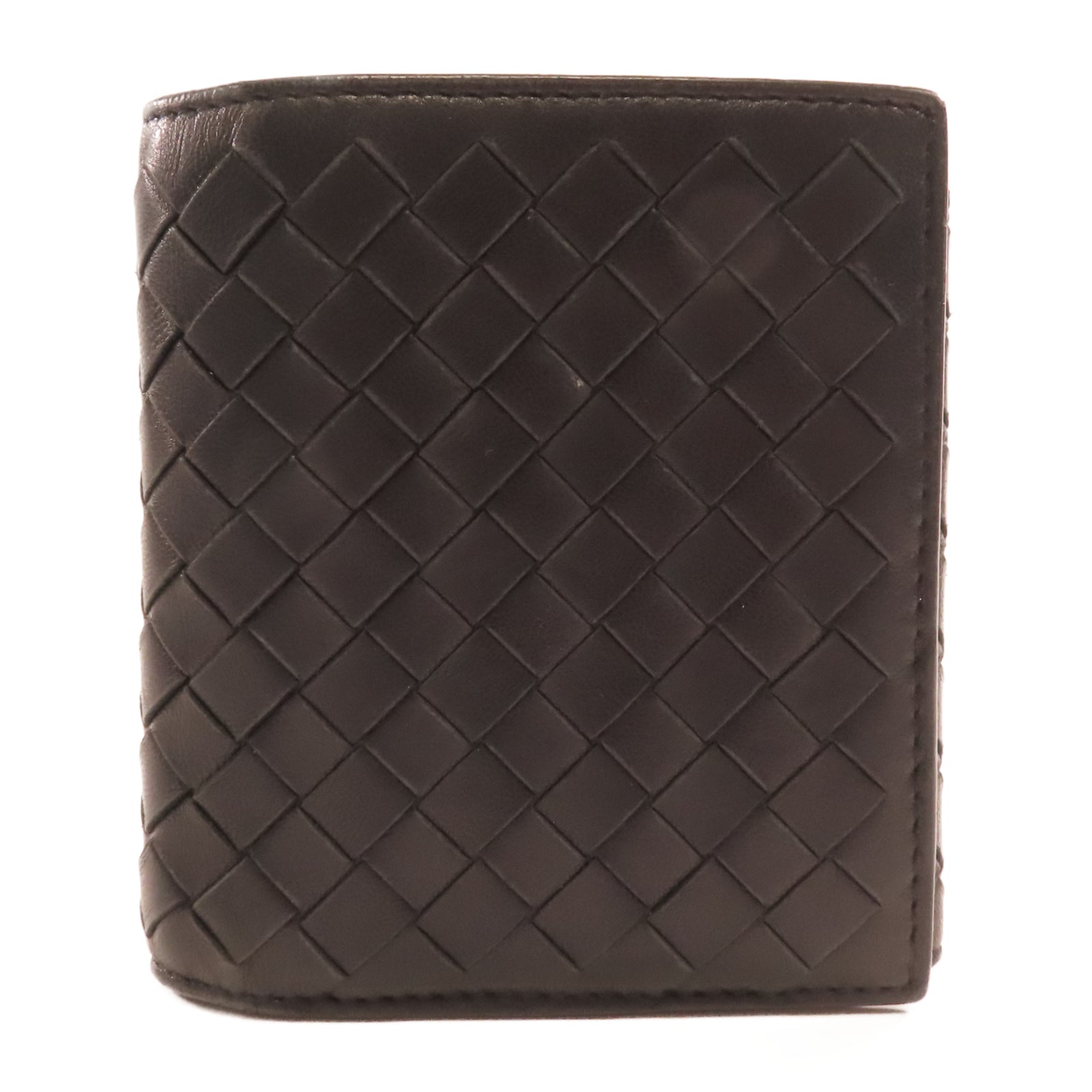 BOTTEGA VENETA 羊皮皮革Wallet金扣錢包黑色